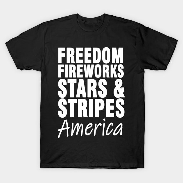 4th july,Independence Day T-Shirt by Magic Arts